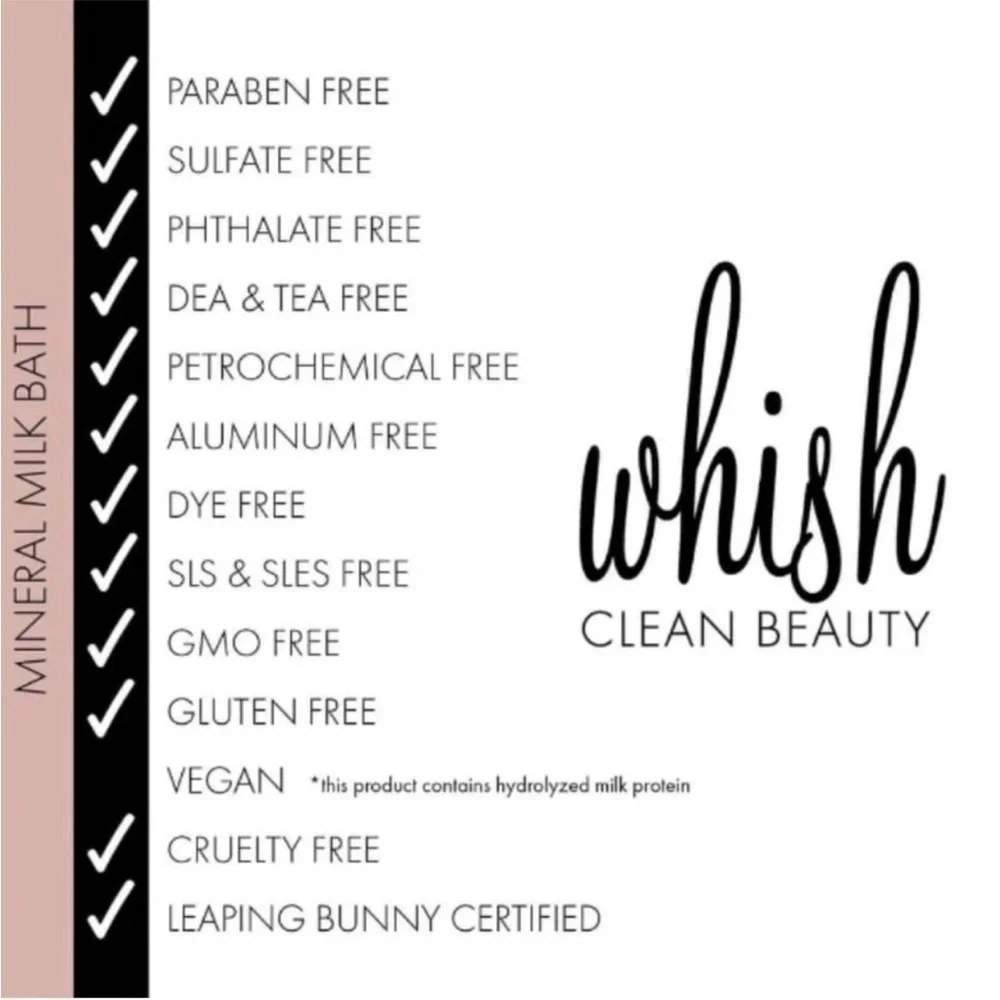Whish Mineral Milk Bath - new and sealed 8 Fl oz